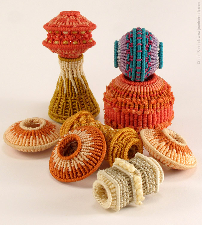 Fiber art jewelry by Joan Babcock