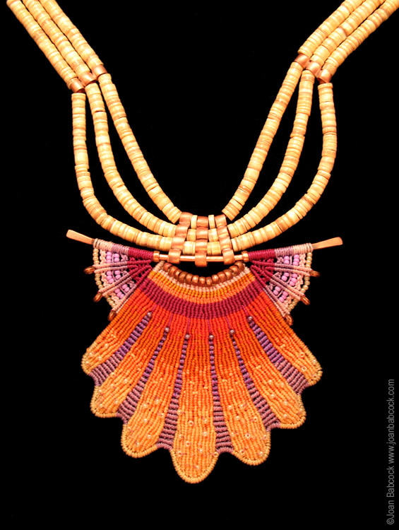 Fiber art jewelry by Joan Babcock