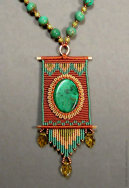 Fiber art jewelry by Joan Babcock