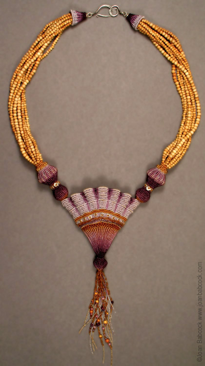 Fiber art jewelry by Joan Babcock