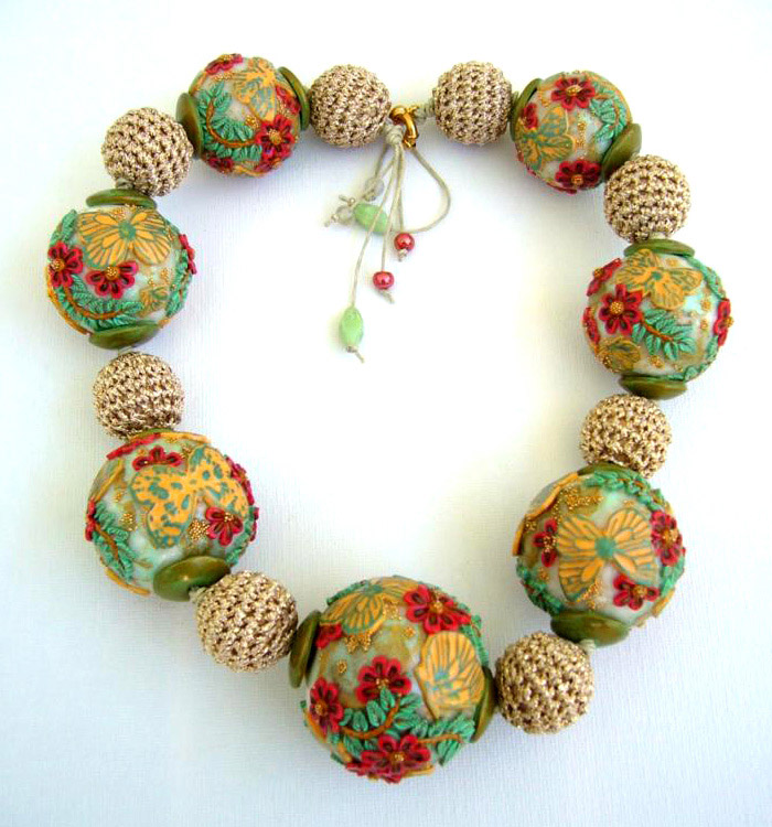 Polymer clay jewelry by Liudmyla Heggland