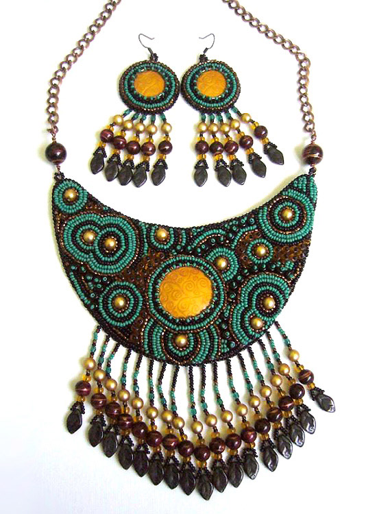 Polymer clay jewelry by Liudmyla Heggland