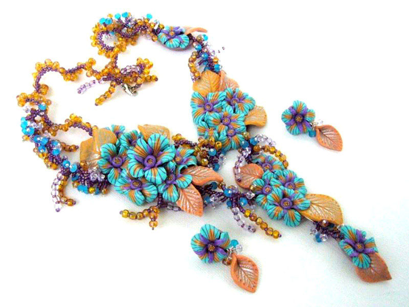 Polymer clay jewelry by Liudmyla Heggland