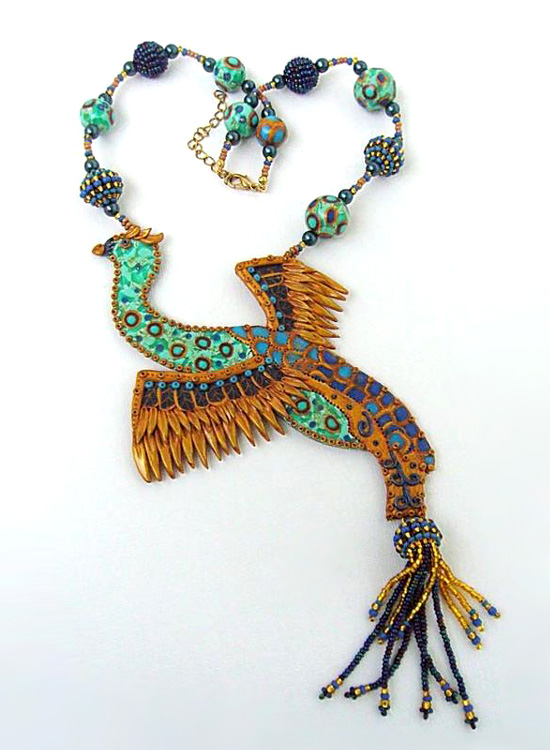 Polymer clay jewelry by Liudmyla Heggland