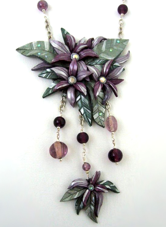 Polymer clay jewelry by Liudmyla Heggland