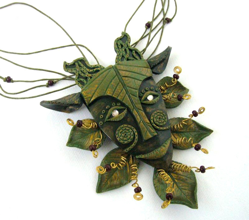 Polymer clay jewelry by Liudmyla Heggland