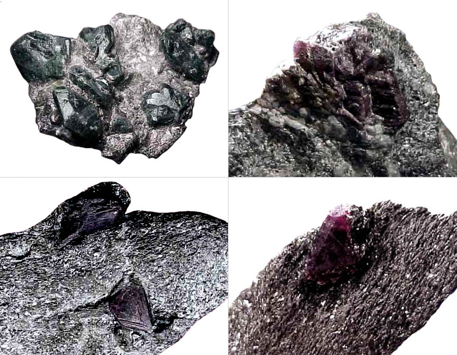 Alexandrite crystals in rock