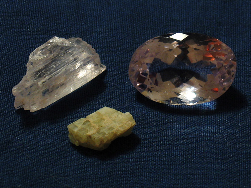 Spodumene crystals