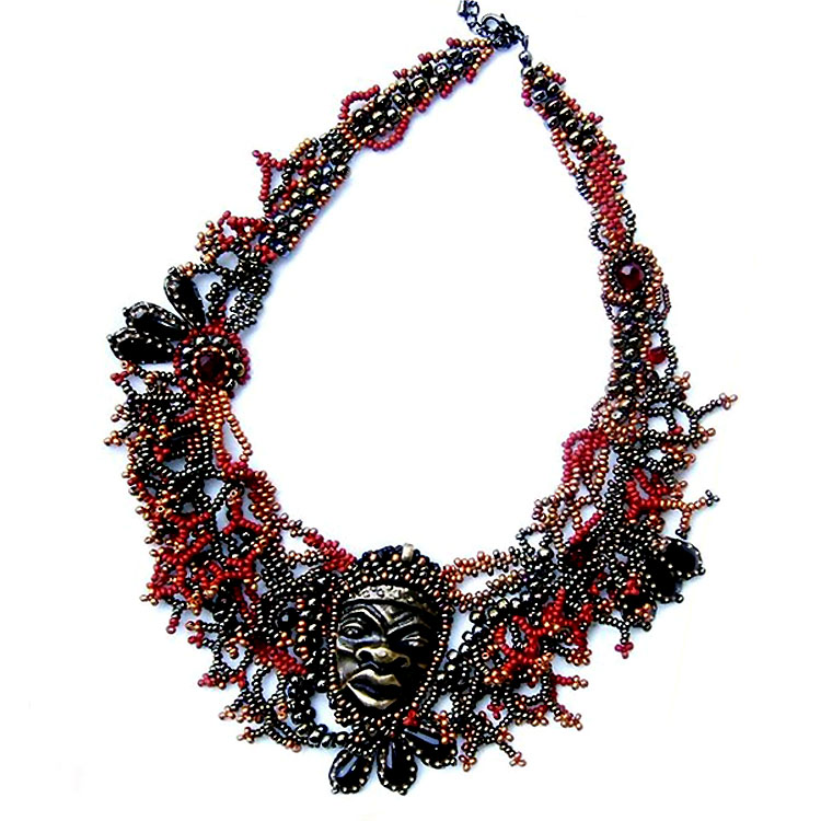 Free form beaded jewelry by Ibolya Barkoczi
