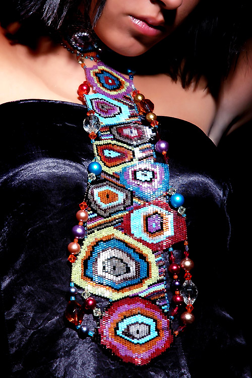 Bead artwork by Tamuna Lezhava