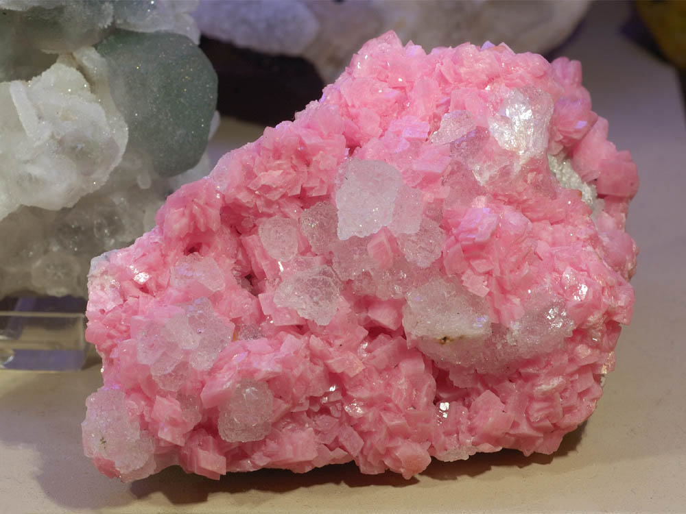 Pink is the most common color of Rhodochrosite. Specimen mined near Silverton, Colorado