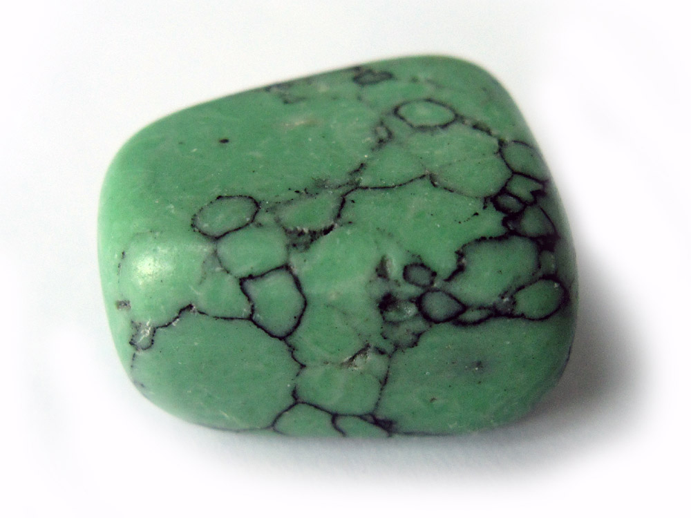 Polished chrysoprase stone