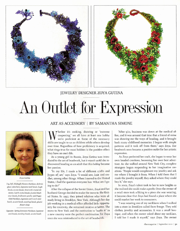 Elan Magazine, September issue, 2012