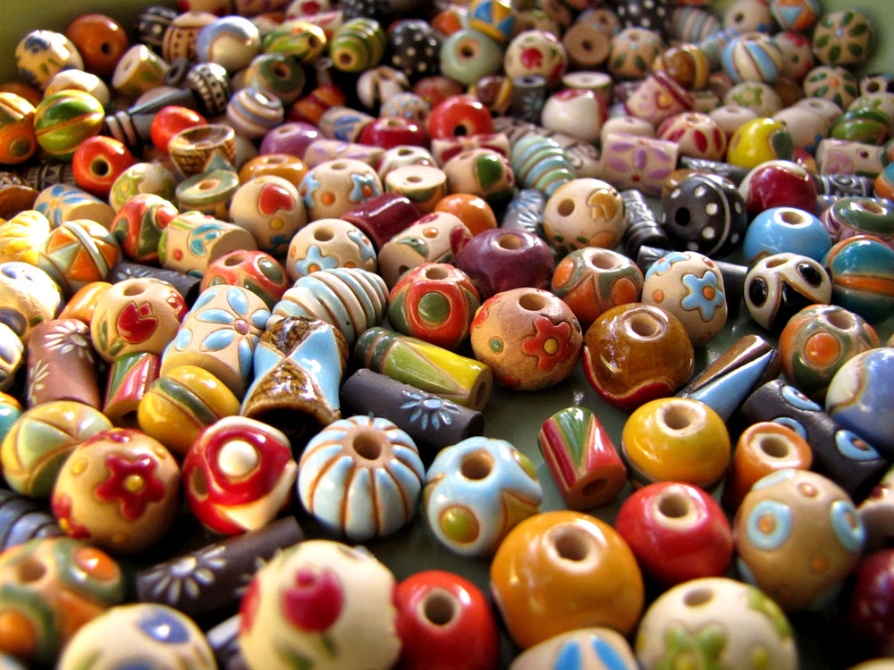 Ceramic beads by Golem Design Studio