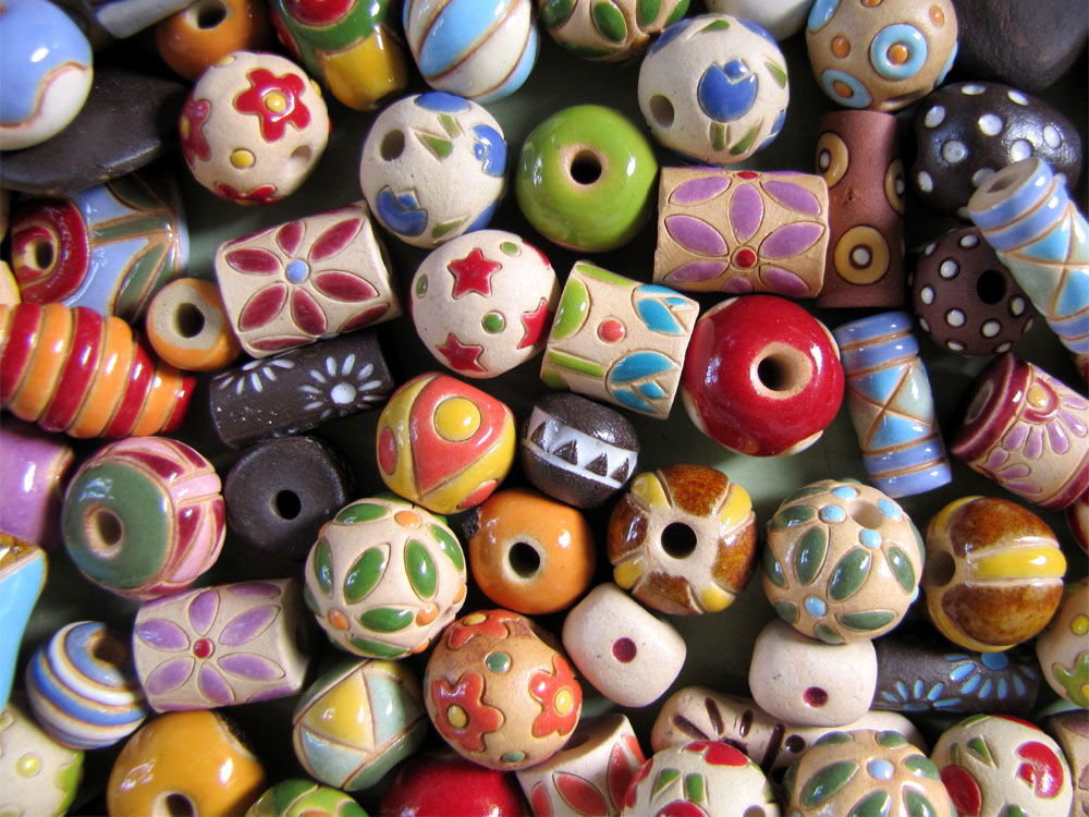Ceramic beads by Golem Design Studio