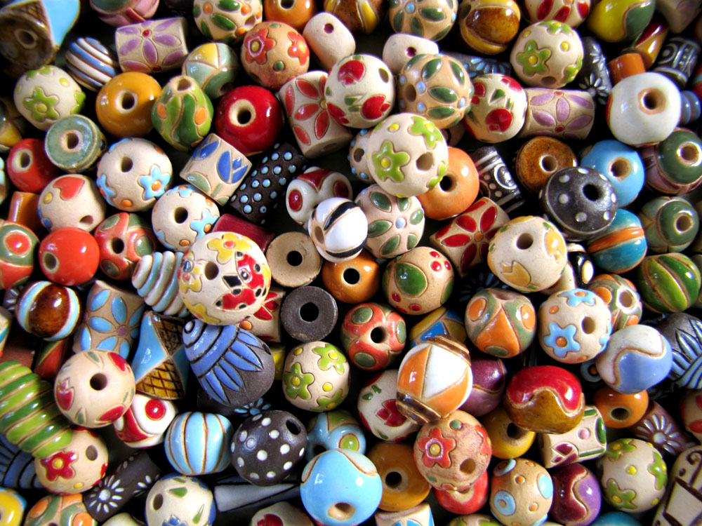 Ceramic beads by Golem Design Studio