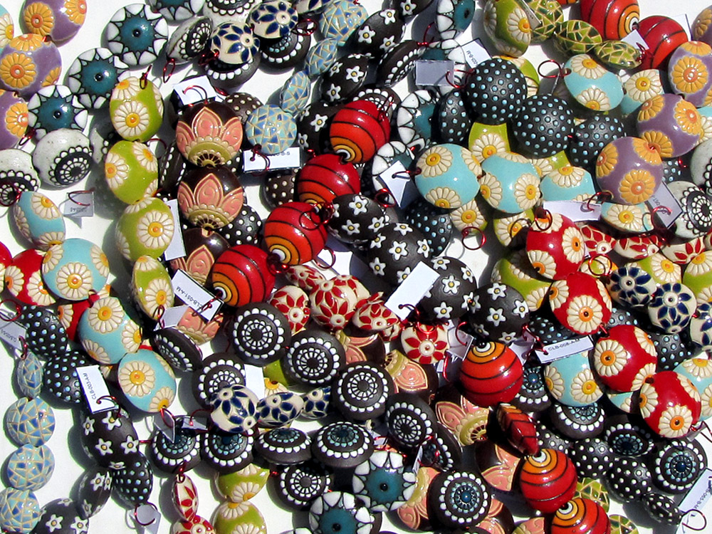 Ceramic beads by Golem Design Studio