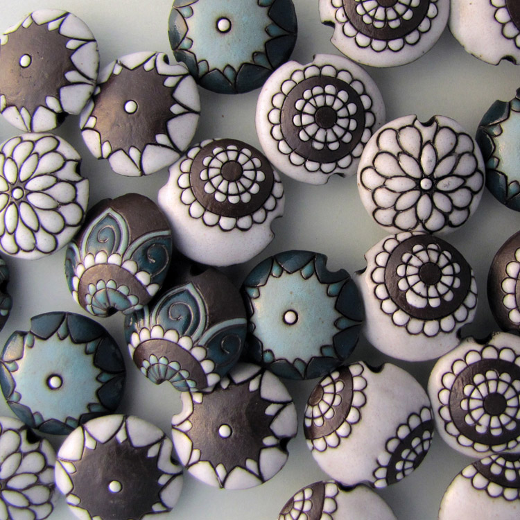 Ceramic beads by Golem Design Studio