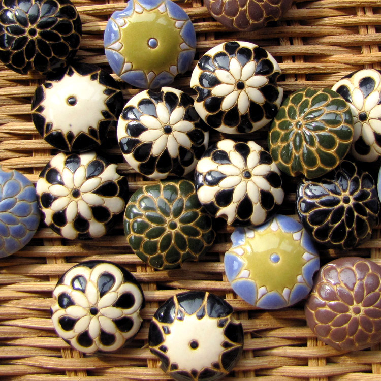 Ceramic beads by Golem Design Studio