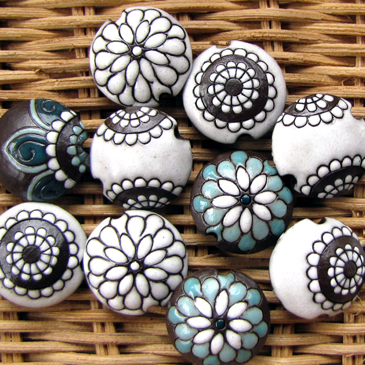 Ceramic beads by Golem Design Studio