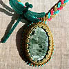 Necklace with seraphinite cabochon