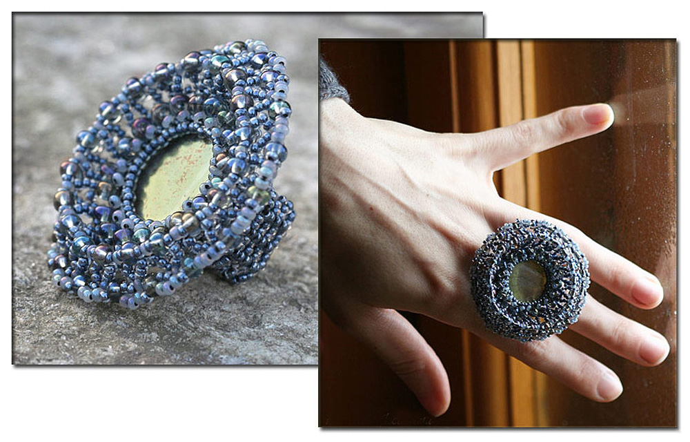 Beaded rings by Natasha Machikhina