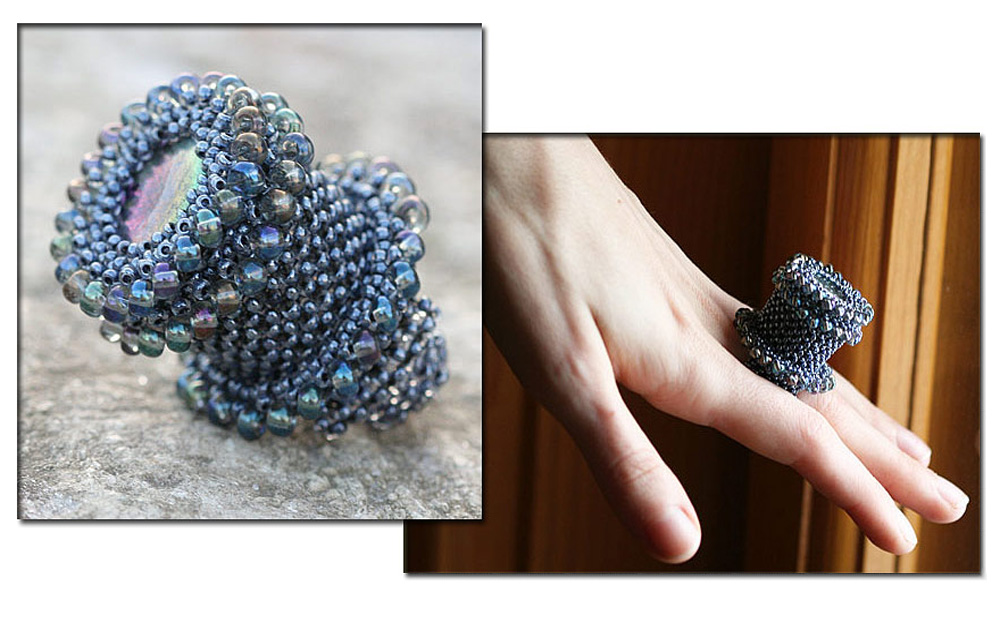 Beaded rings by Natasha Machikhina