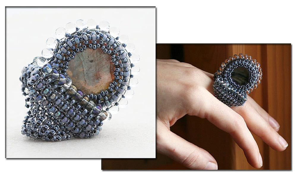 Beaded rings by Natasha Machikhina