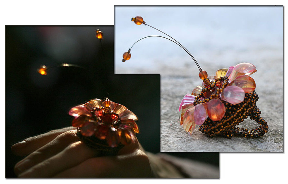 Beaded rings by Natasha Machikhina
