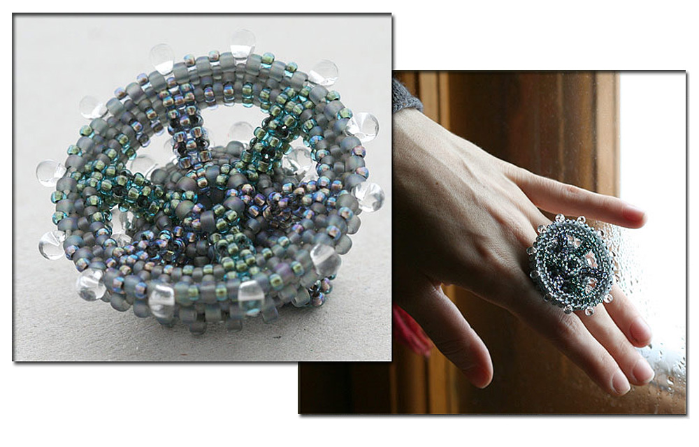 Beaded rings by Natasha Machikhina