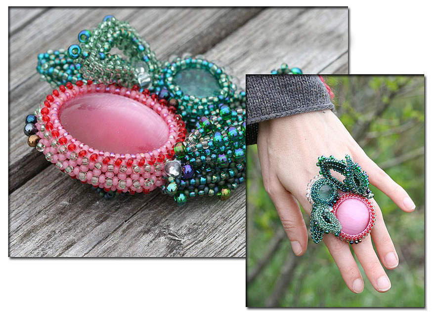 Beaded rings by Natasha Machikhina