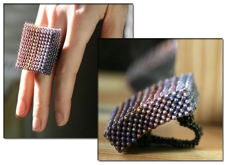 Beaded rings by Natasha Machikhina