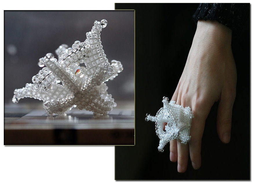 Beaded rings by Natasha Machikhina