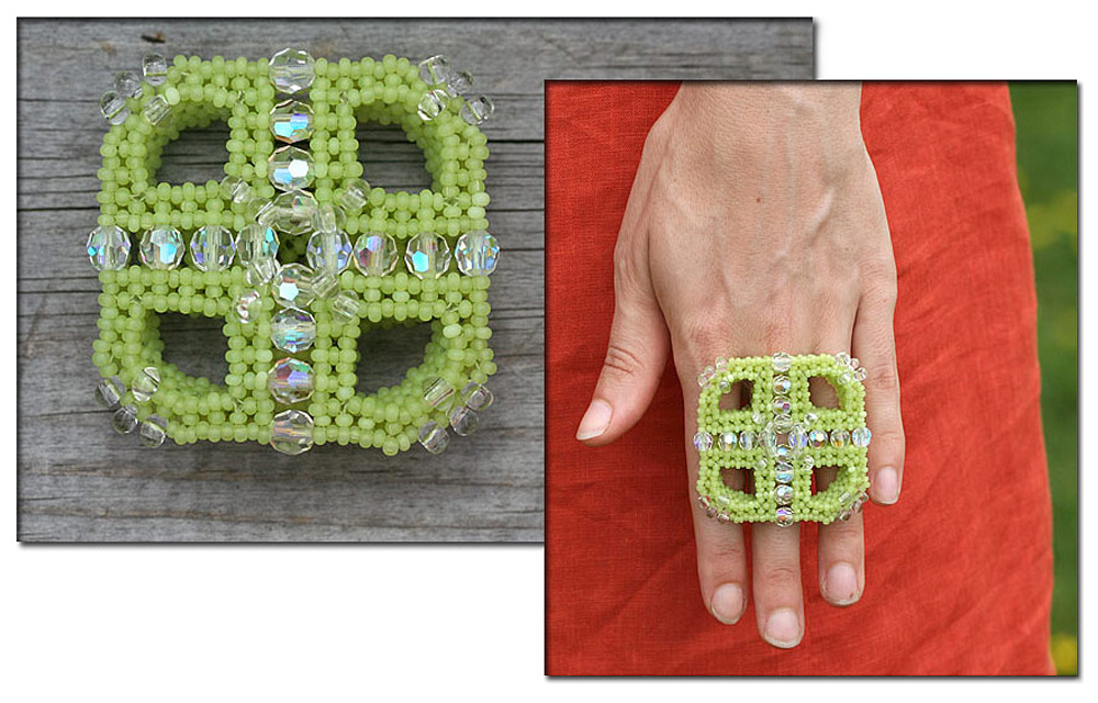 Beaded rings by Natasha Machikhina