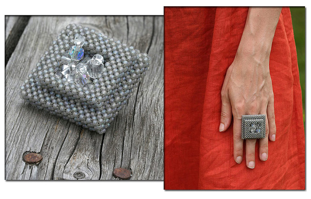 Beaded rings by Natasha Machikhina