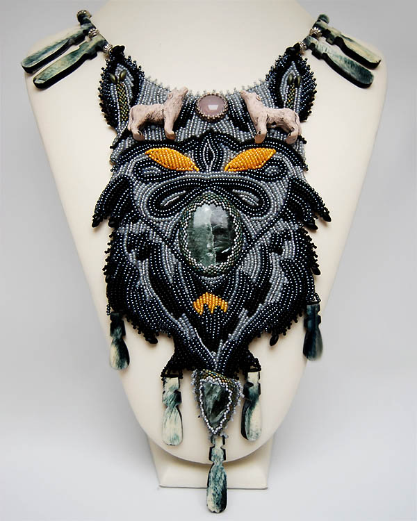 Bead embroidery by Nadya Gerber