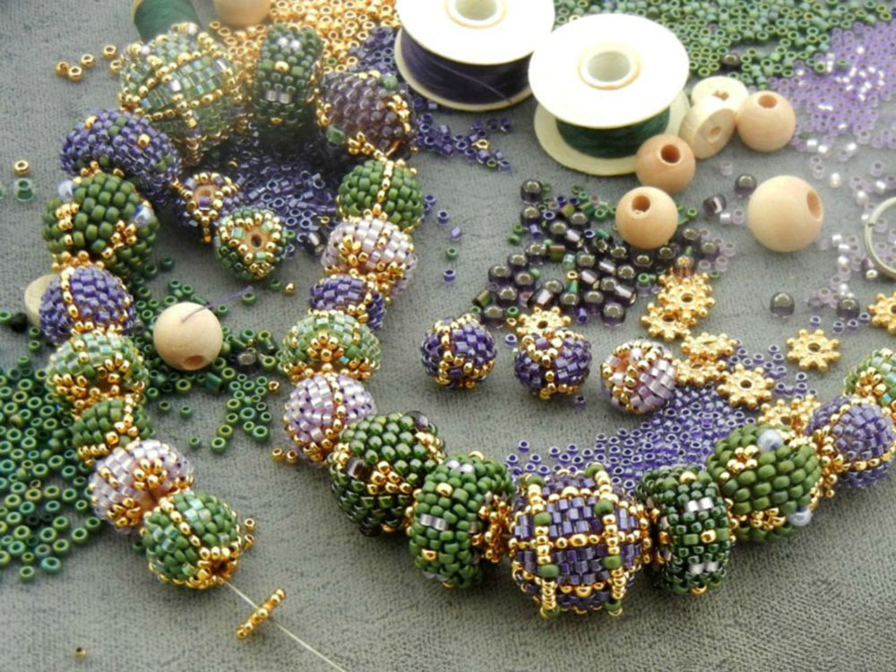 Beaded beads by Sharri Moroshok
