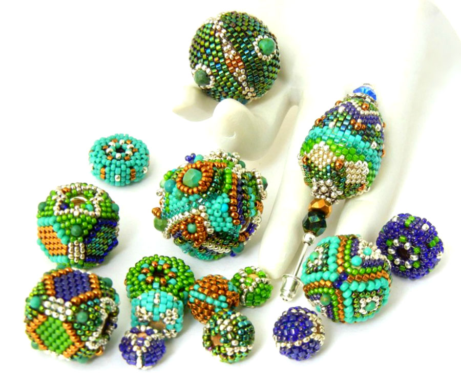 Beaded beads by Sharri Moroshok