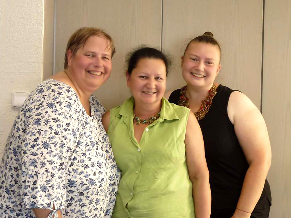 Meeting with local beadweavers, Prague, Czech Republic, August 2014