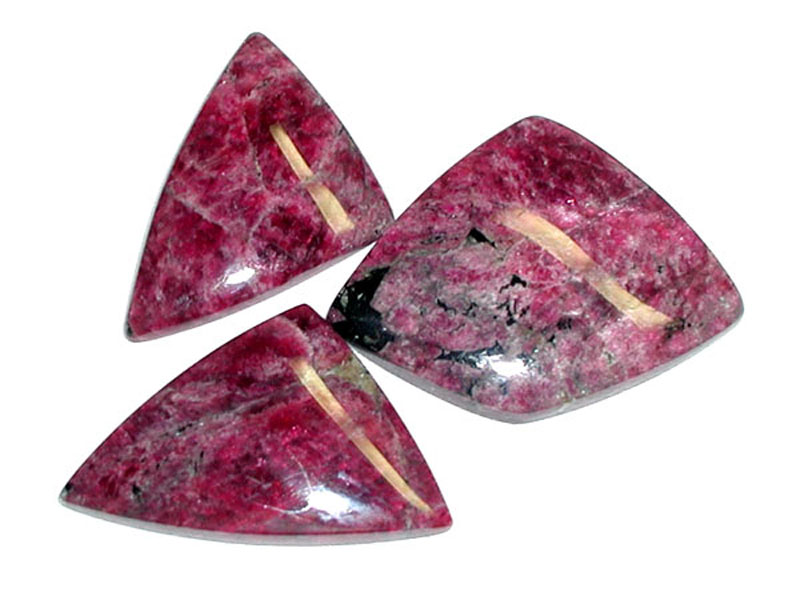 Eudialyte cabochons