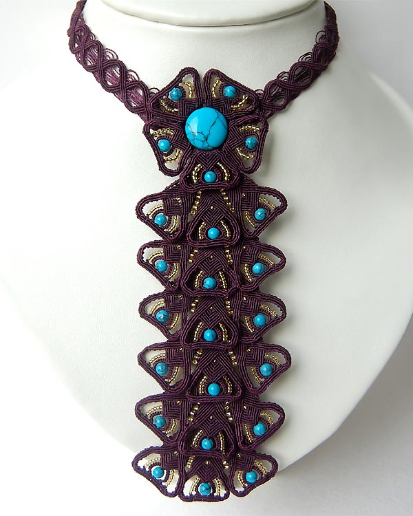 Micro-macrame jewelry by Elena Miklush