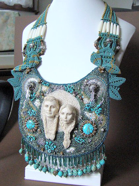 Micro-macrame jewelry by Jeanne Wertman