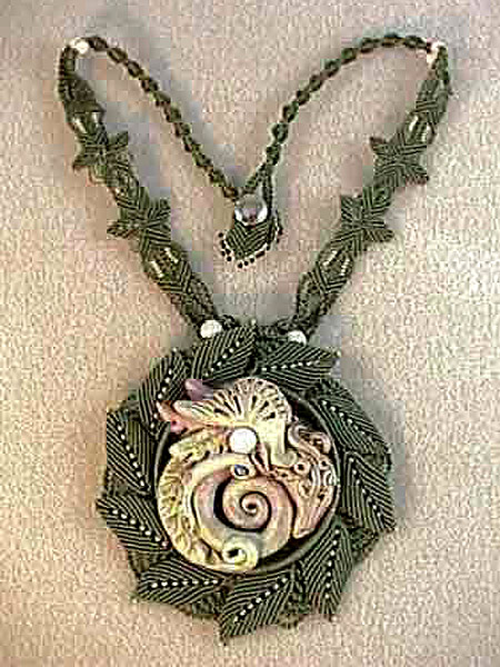 Micro-macrame jewelry by Jeanne Wertman