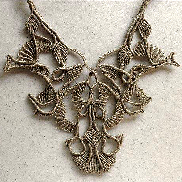 Micro-macrame jewelry by Jeanne Wertman