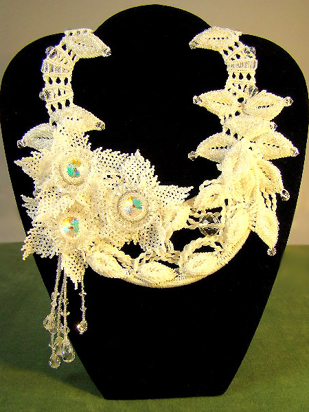Micro-macrame jewelry by Jeanne Wertman