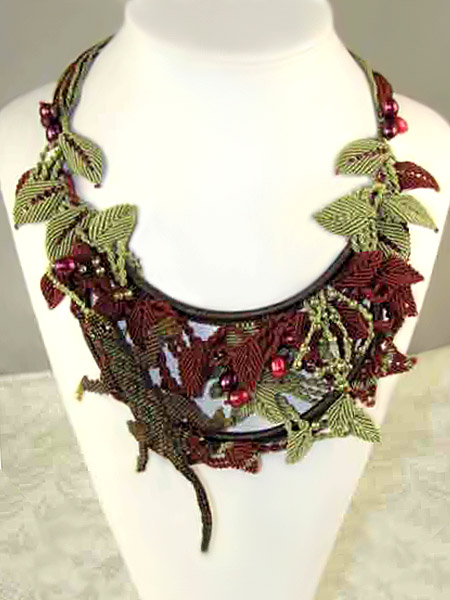 Micro-macrame jewelry by Jeanne Wertman