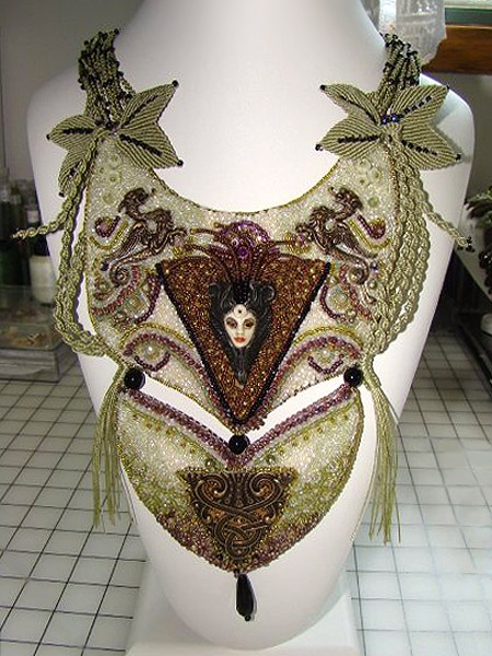 Micro-macrame jewelry by Jeanne Wertman