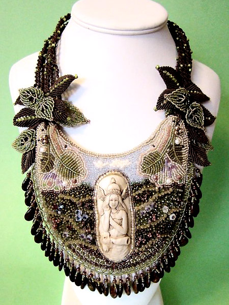 Micro-macrame jewelry by Jeanne Wertman