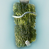 Moldavite in silver wrap