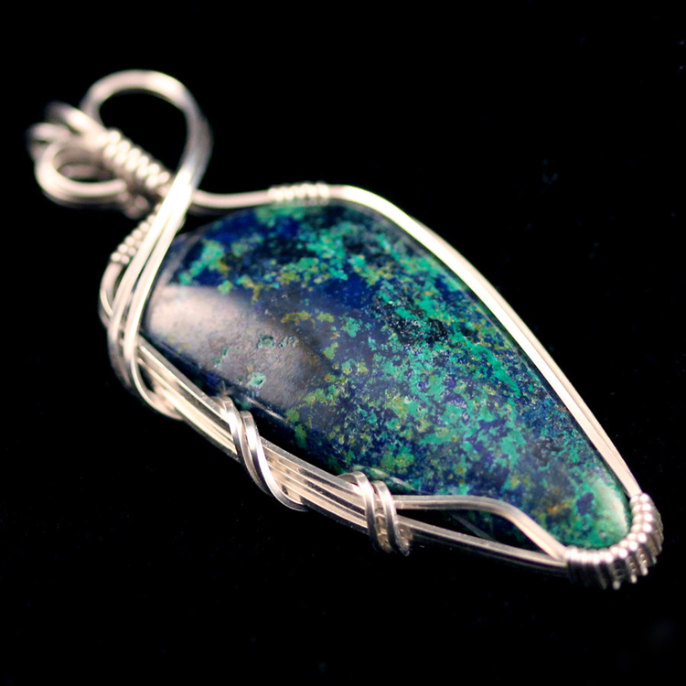 Azurite malachite pendant